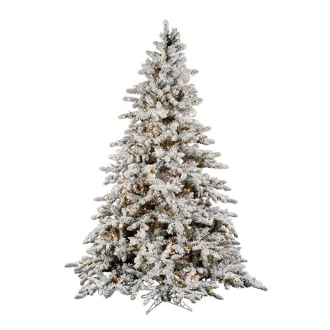 This model is pre-strung with smart lighting, a system of lights that will remain lit even if 1 bulb burns out. . 9ft flocked christmas tree